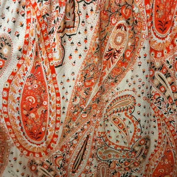 Old Navy Orange Paisley Lightweight Maxi Dress Size XL Summer Spring - Picture 7 of 9